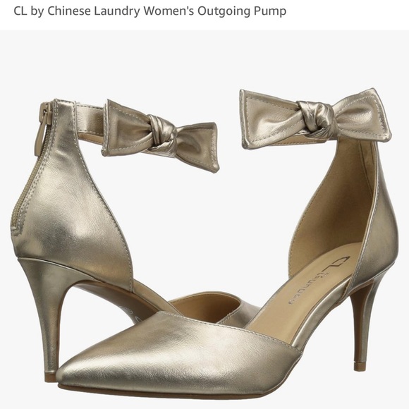 CL by Chinese Laundry “Outgoing Pump” Gold moonlight Metallic Color Size 8.5/39 - Picture 1 of 15